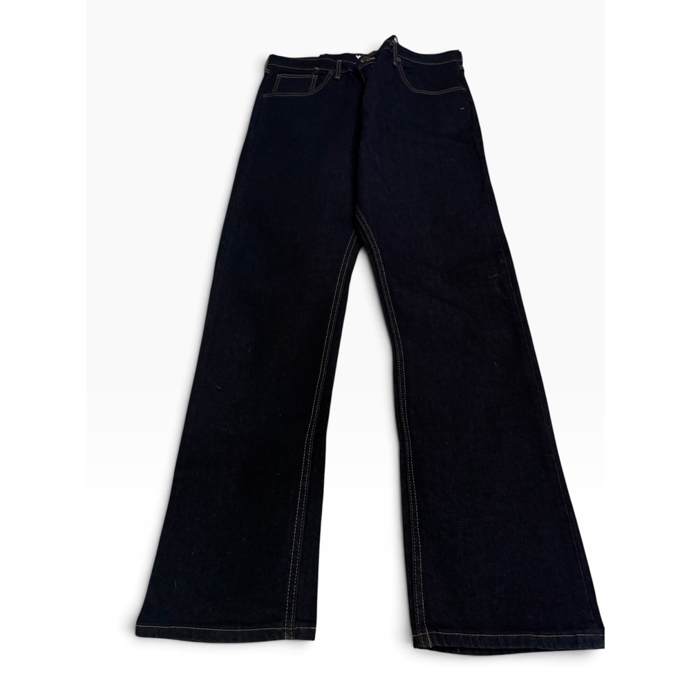 Wrangler Regular Fit Dark Wash Indigo Jeans Mens 38x32 MGW25RE Straight Leg